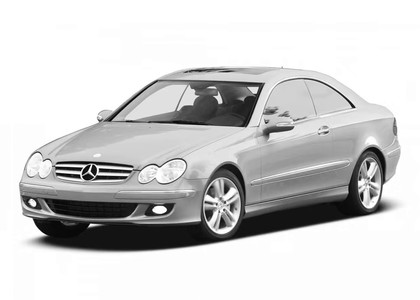 Ворсовые коврики на Mercedes CLK (C209) 2002 - 2009 в Вологде